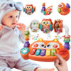 WOOPIE BABY Interaktywne Pianino Edukacyjne Sensoryczne Lisek LED Grzechotki - 001