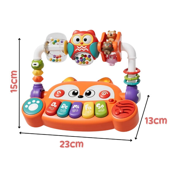 WOOPIE BABY Interaktywne Pianino Edukacyjne Sensoryczne Lisek LED Grzechotki - 004