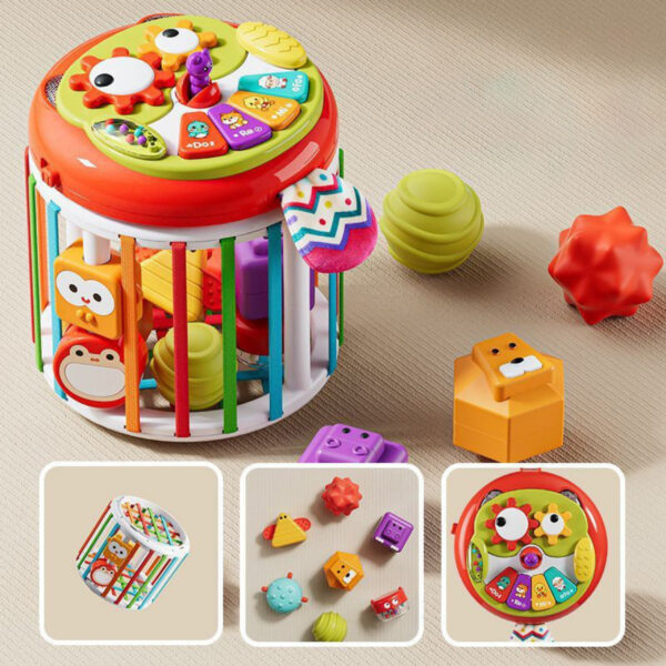 WOOPIE BABY Walec Kostka Sensoryczna Interaktywny Bębenek - 004