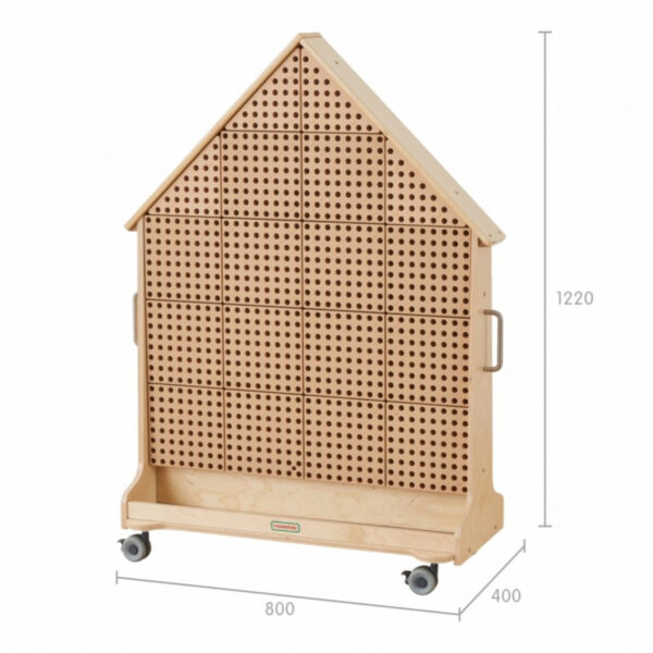 MASTERKIDZ Drewniana Tablica STEM Wolnostojąca XXL w Kształcie Domu - 006