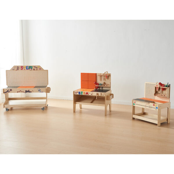 MASTERKIDZ Drewniany Warsztat Montessori STEM z Narzędziami - 009