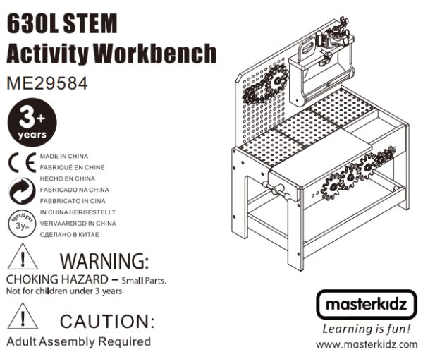 MASTERKIDZ Drewniany Warsztat Montessori STEM z Narzędziami - 011