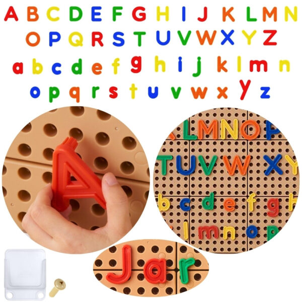 MASTERKIDZ Alfabet Zestaw Liter (Dużych i Małych) do Paneli Ściennych STEM 122 el. - 001