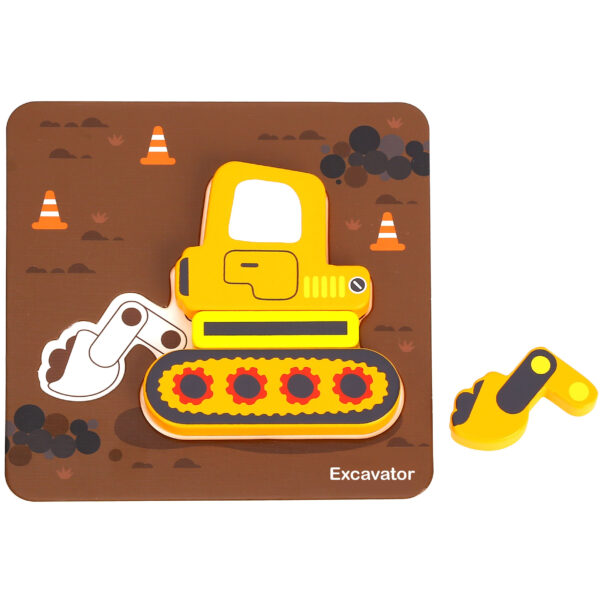 WOOPIE GREEN Układanka Drewniana Klocki Pojazdy Montessori FSC - 014