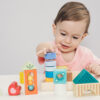CLASSIC WORLD Drewniane Klocki Sensoryczne 7 Funkcji Układanka Multifunkcyjna Kształty Dźwięk MONTESSORI 14 el. - 008
