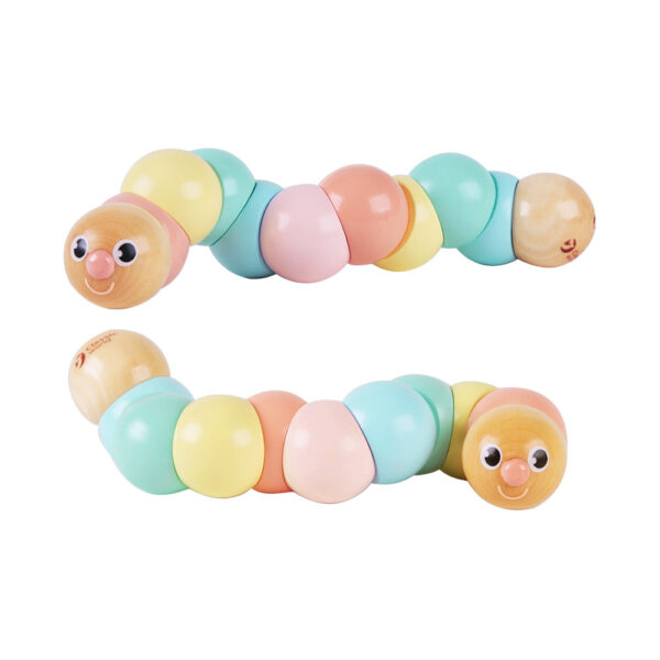 CLASSIC WORLD Drewniana Gąsienica Kolorowa do Zginania i Skręcania - 008