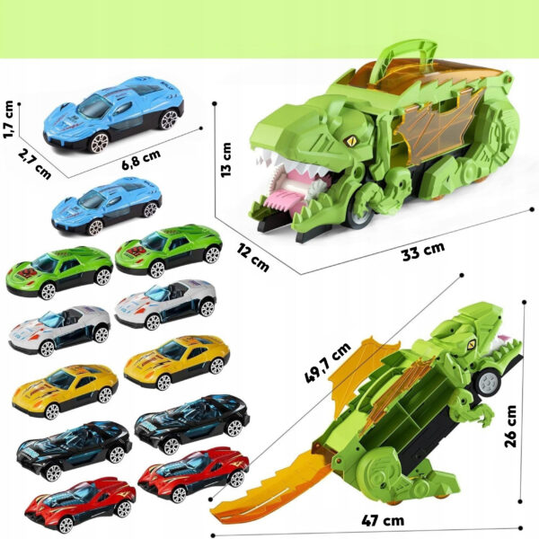 WOOPIE Zestaw Pojazdów Tor Dinozaur Pożeracz 13el. - 012