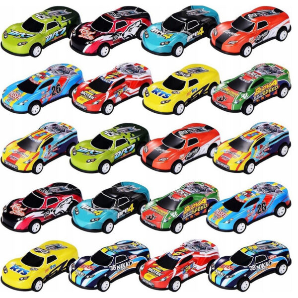 WOOPIE Zestaw Aut Wyścigowych  Autka w Pudełku 50 el - 008