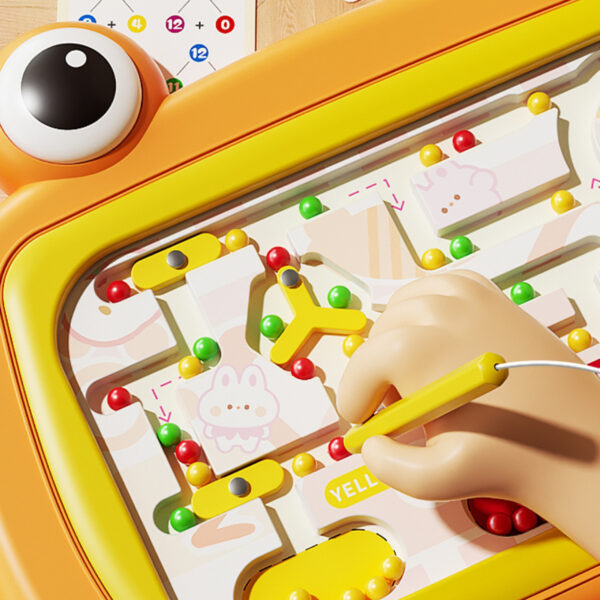 WOOPIE Tablica Magnetyczna Montessori Labirynt Krab Pomarańczowa - 003