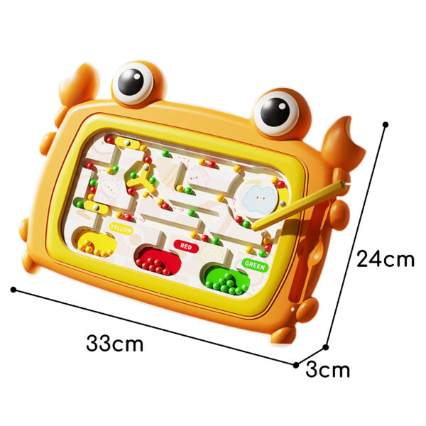 WOOPIE Tablica Magnetyczna Montessori Labirynt Krab Pomarańczowa - 005
