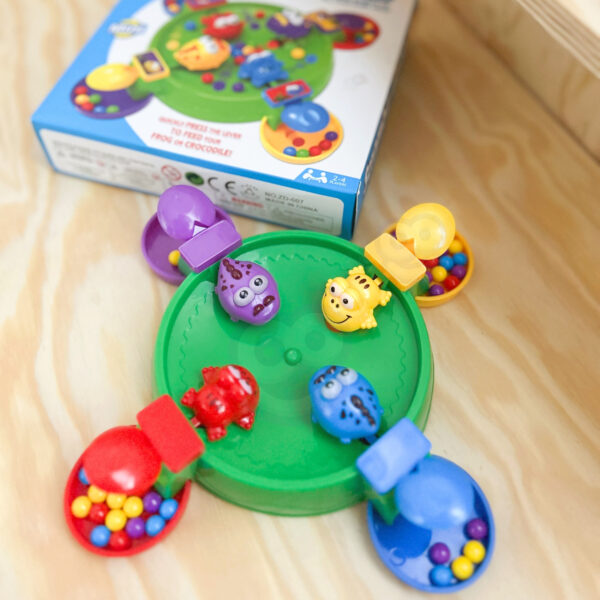 WOOPIE Gra Zręcznościowa Planszowa GŁODNE WESOŁE ŻABKI I KROKODYLKI 3+ - 008