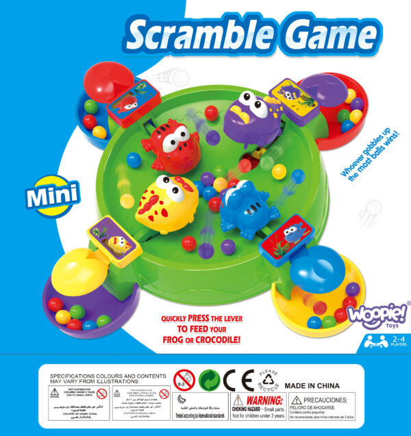 WOOPIE Gra Zręcznościowa Planszowa GŁODNE WESOŁE ŻABKI I KROKODYLKI 3+ - 012