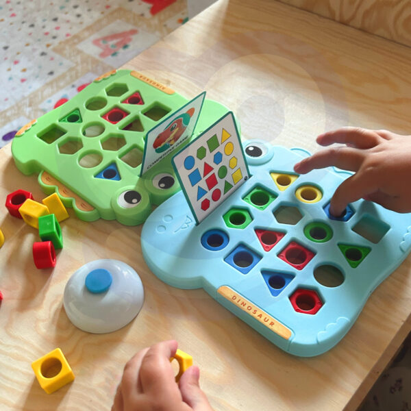 WOOPIE Układanka Montessori Dinozaur Gra Zręcznościowa Dopasuj Kształty - 006