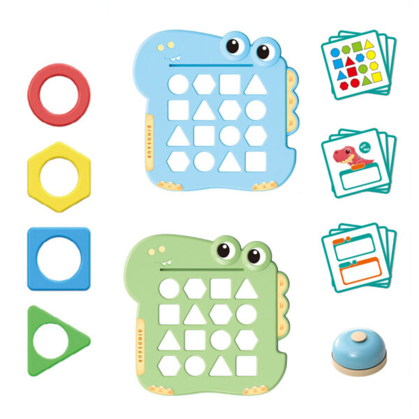 WOOPIE Układanka Montessori Dinozaur Gra Zręcznościowa Dopasuj Kształty - 008