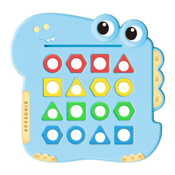 WOOPIE Układanka Montessori Dinozaur Gra Zręcznościowa Dopasuj Kształty - 011