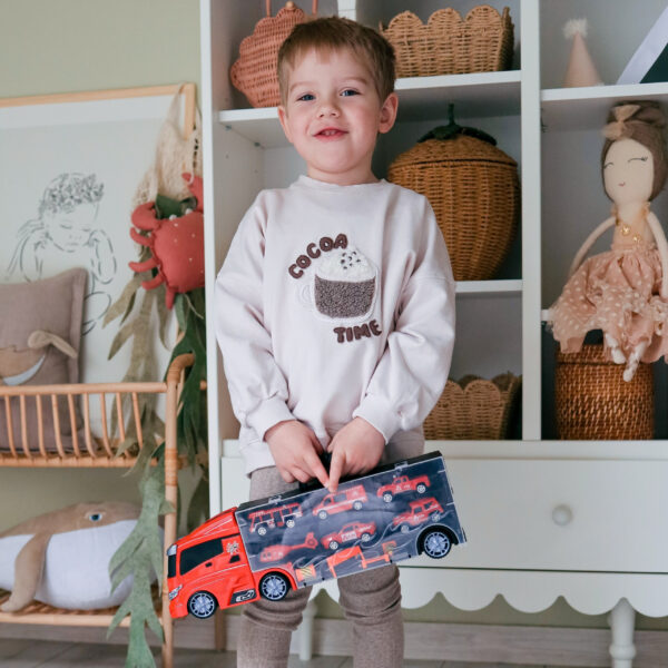 WOOPIE Zestaw Ciężarówka Transporter 3w1 Czerwony 11 el. - 004