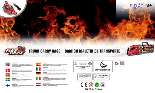 WOOPIE Zestaw Ciężarówka Transporter 3w1 Czerwony 11 el. - 014