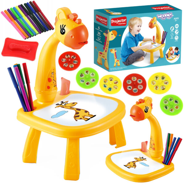 WOOPIE Tablica do Rysowania Projektor Żyrafa + Flamastry - 001