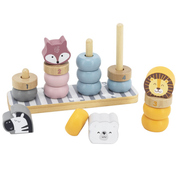 VIGA PolarB Drewniana Układanka Edukacyjna ze Zwierzątkami Montessori - 008