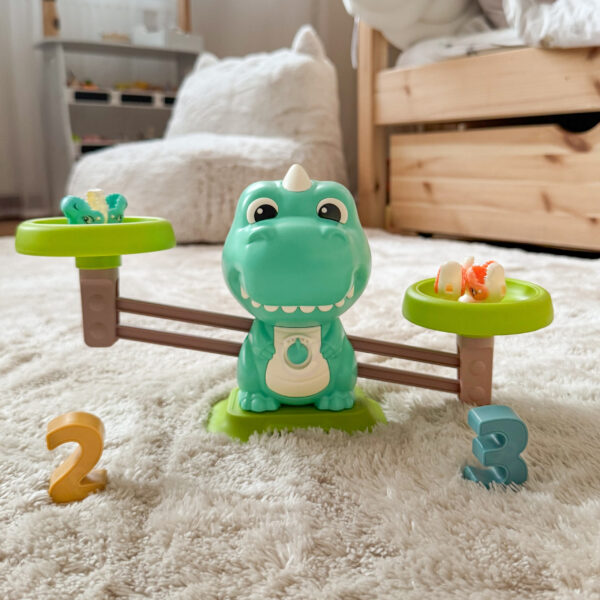 WOOPIE Waga Szalkowa Równoważnia Gra Łowienie Dinozaurów Rybek Nauka Liczydło - 003