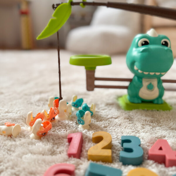 WOOPIE Waga Szalkowa Równoważnia Gra Łowienie Dinozaurów Rybek Nauka Liczydło - 004