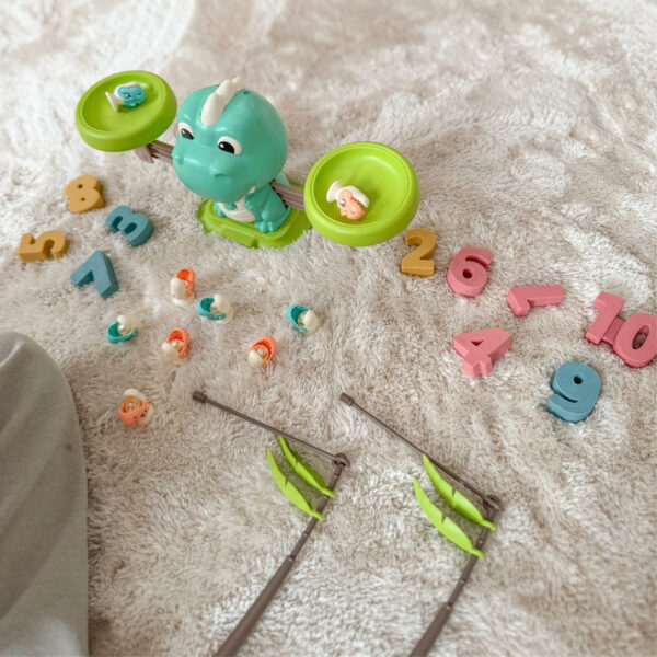 WOOPIE Waga Szalkowa Równoważnia Gra Łowienie Dinozaurów Rybek Nauka Liczydło - 006