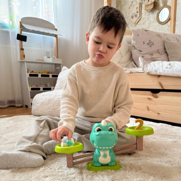 WOOPIE Waga Szalkowa Równoważnia Gra Łowienie Dinozaurów Rybek Nauka Liczydło - 008