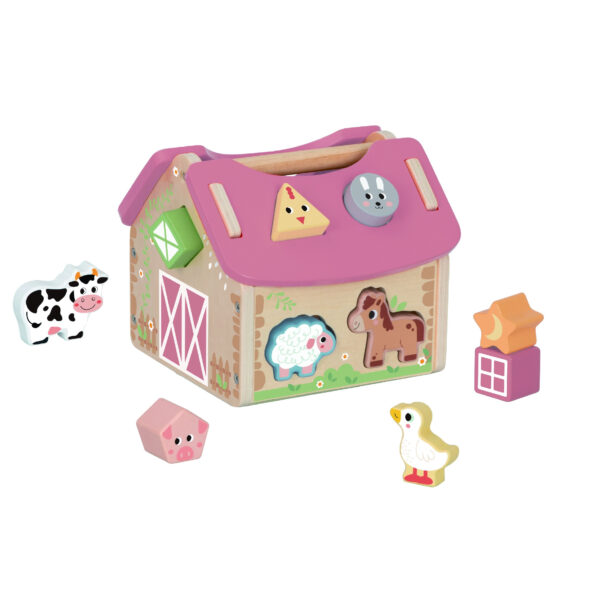 TOOKY TOY Farma Sorter Drewniany Zwierzęta Kształty