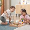 VIGA Drewniana Gra edukacyjna Logiczne koraliki  104 elementy Montessori - 003