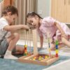 VIGA Drewniana Gra edukacyjna Logiczne koraliki  104 elementy Montessori - 006