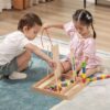 VIGA Drewniana Gra edukacyjna Logiczne koraliki  104 elementy Montessori - 007