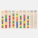 VIGA Drewniana Gra edukacyjna Logiczne koraliki  104 elementy Montessori - 008
