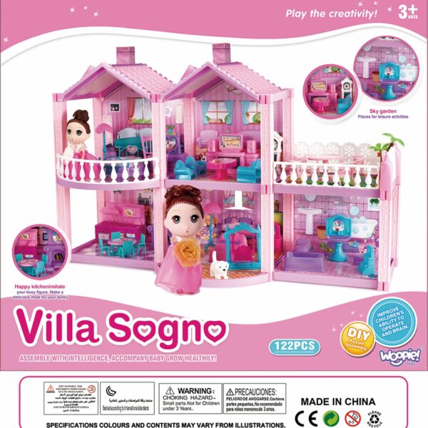WOOPIE Domek dla Lalek Kucyków PONY FANTASY VILLA 120 el. - 006