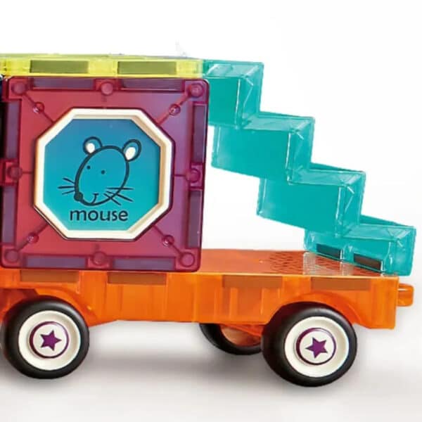 WOOPIE Klocki Magnetyczne 3D Zestaw Pociąg 71el. - 004
