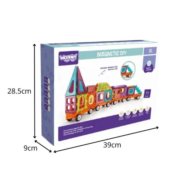WOOPIE Klocki Magnetyczne 3D Zestaw Pociąg 71el. - 006