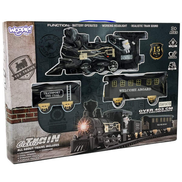 WOOPIE Pociąg Lokomotywa Zestaw XXL Tor 403 cm