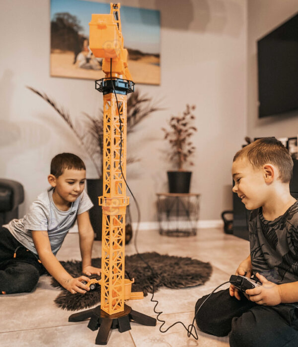 WOOPIE Dźwig Żuraw Zdalnie Sterowany 103 cm R/C Ciężarówka Koparka  + 4 Akc.