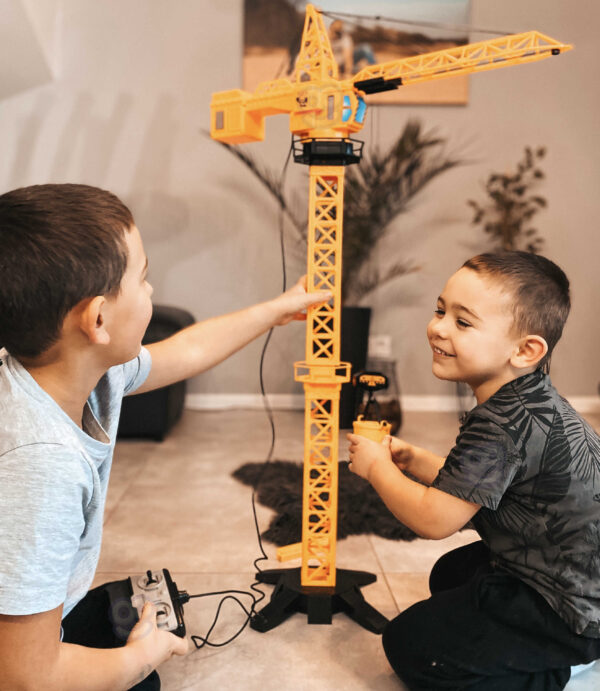 WOOPIE Dźwig Żuraw Zdalnie Sterowany 103 cm R/C Ciężarówka Koparka  + 4 Akc.