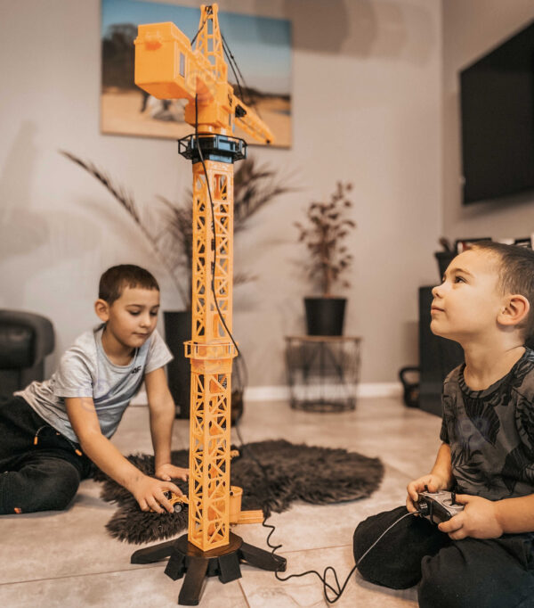 WOOPIE Dźwig Żuraw Zdalnie Sterowany 103 cm R/C Ciężarówka Koparka  + 4 Akc.