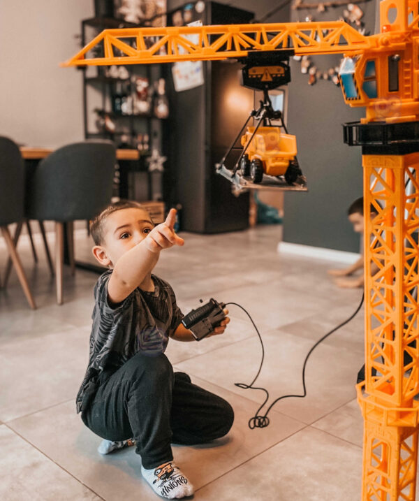 WOOPIE Dźwig Żuraw Zdalnie Sterowany 103 cm R/C Ciężarówka Koparka  + 4 Akc.