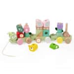 Drewniana kolejka gąsienica sorter Montessori 2w1 - Classic World - 002