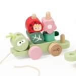 Drewniana kolejka gąsienica sorter Montessori 2w1 - Classic World - 004