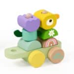 Drewniana kolejka gąsienica sorter Montessori 2w1 - Classic World - 005