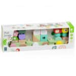 Drewniana kolejka gąsienica sorter Montessori 2w1 - Classic World - 009