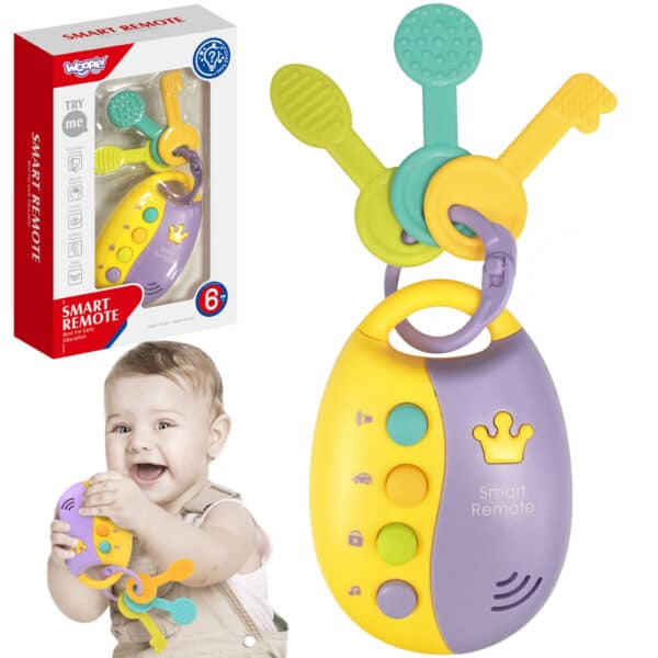 WOOPIE BABY Interaktywne Kluczki Samochodowe z Pilotem Gryzak 2w1 - 001