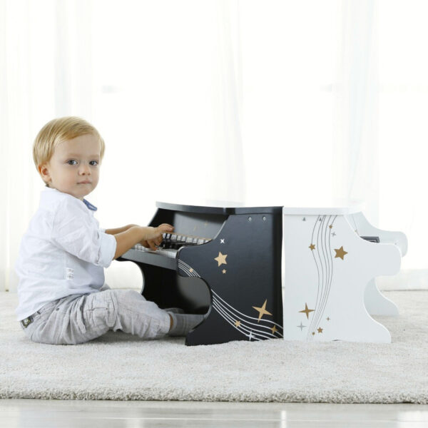 CLASSIC WORLD Drewniane Pianino dla Dzieci + Książeczka do Nauki