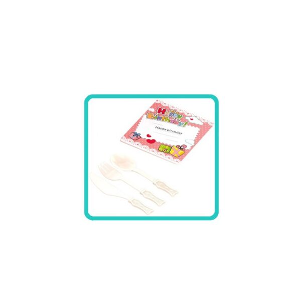 WOOPIE Tort Urodzinowy do Krojenia Świeczki Czajnik Sztućce + 83 el.