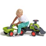 FALK Traktorek Jeździk Baby Claas z Koparką Łyżką i Przyczepą - 003