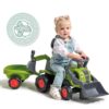 FALK Traktorek Jeździk Baby Claas z Koparką Łyżką i Przyczepą