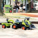 FALK Traktorek Jeździk Baby Claas z Koparką Łyżką i Przyczepą - 007